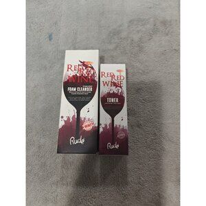 Rude Cosmetics Foam Cleanser  And Toner Derived from Red Wine